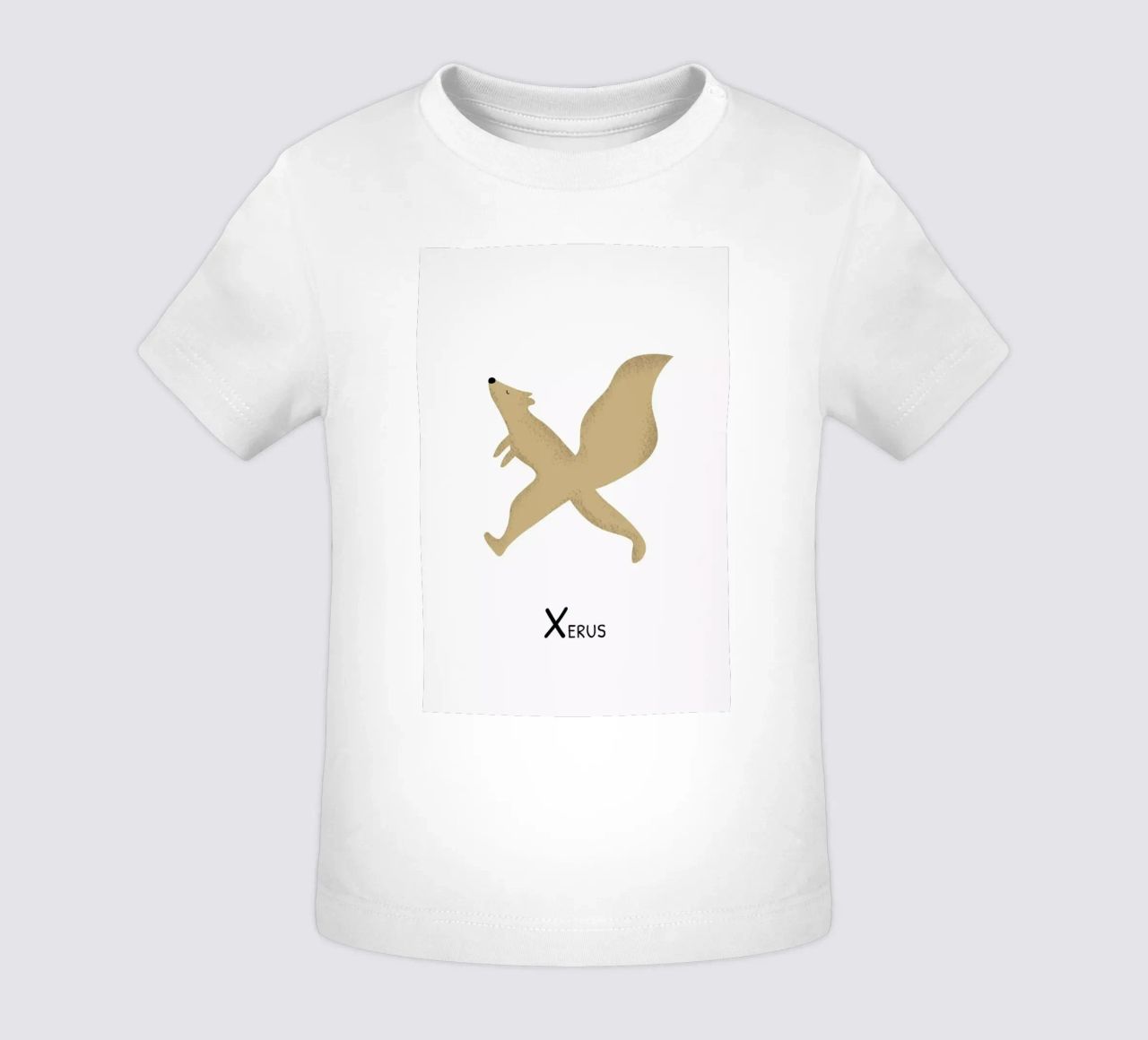 X for Xerus maglietta neonato da Little Flourishes