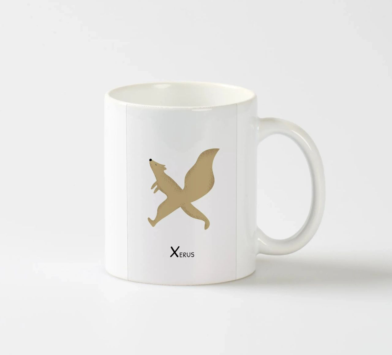 X for Xerus tazza in ceramica da Little Flourishes