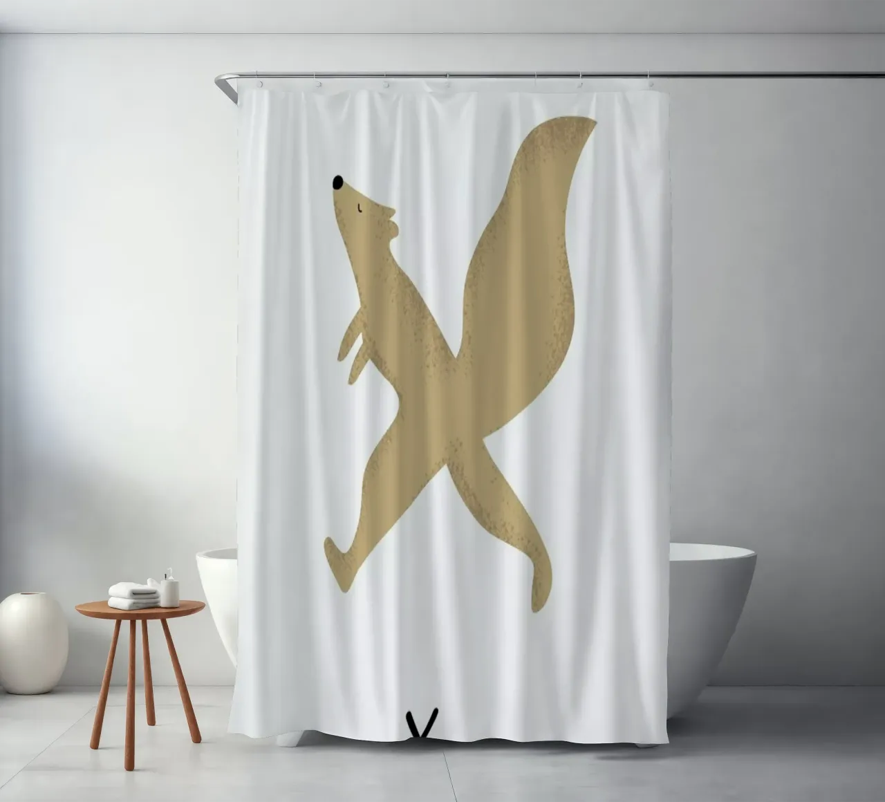 X for Xerus tenda da doccia da Little Flourishes