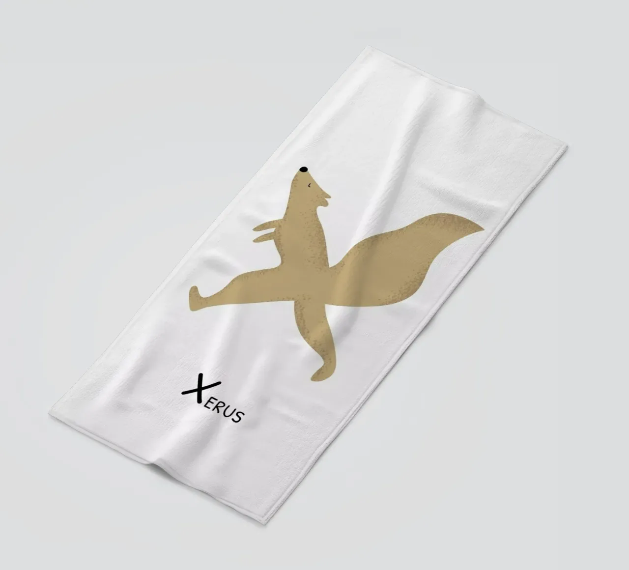 X for Xerus beach towel by Little Flourishes