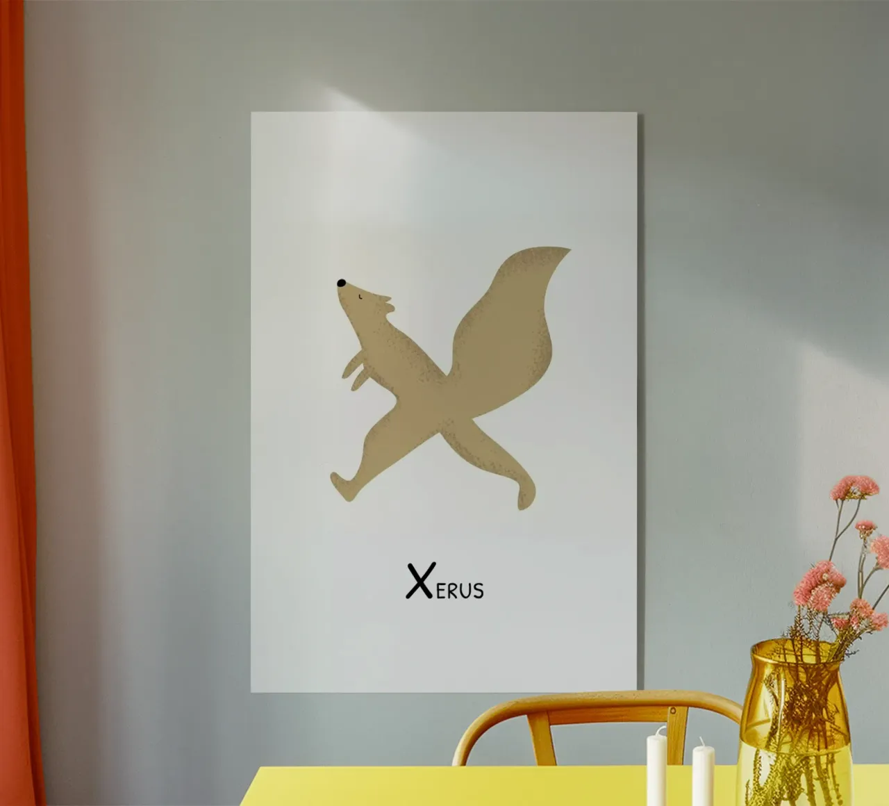 X for Xerus plexiglass da Little Flourishes