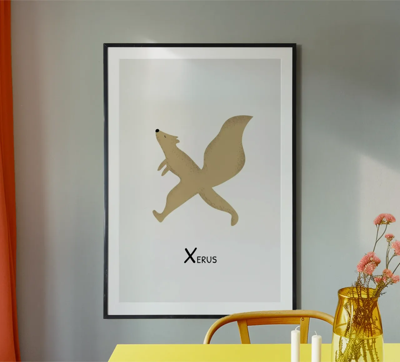 X for Xerus carta hahnemühle da Little Flourishes