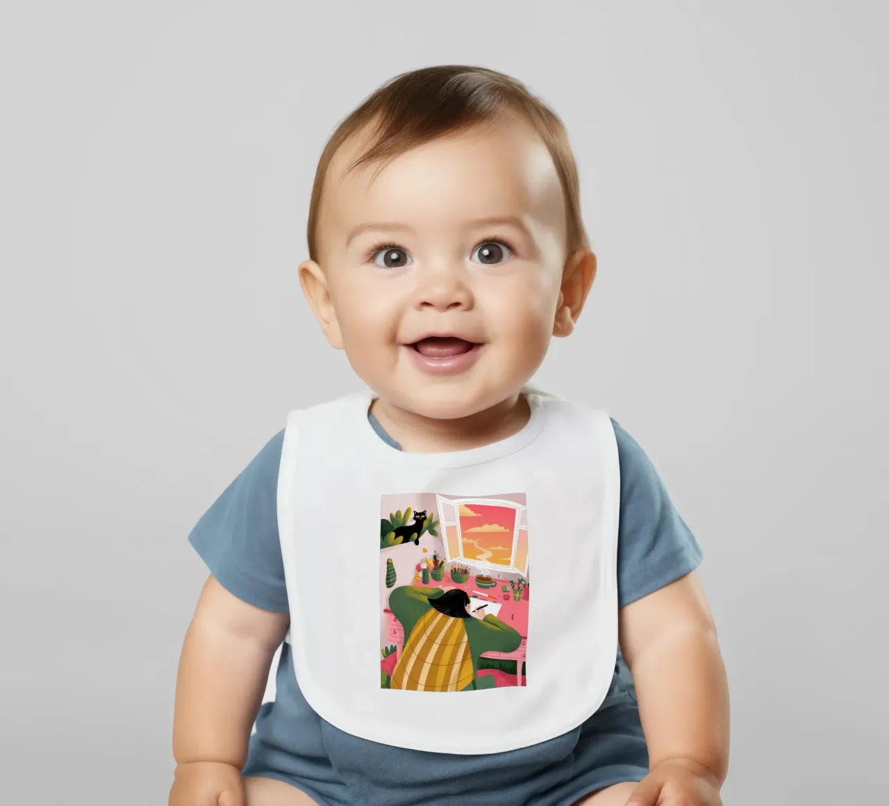 Creatieve eenzaamheid baby slabbetje van Color Oblivion