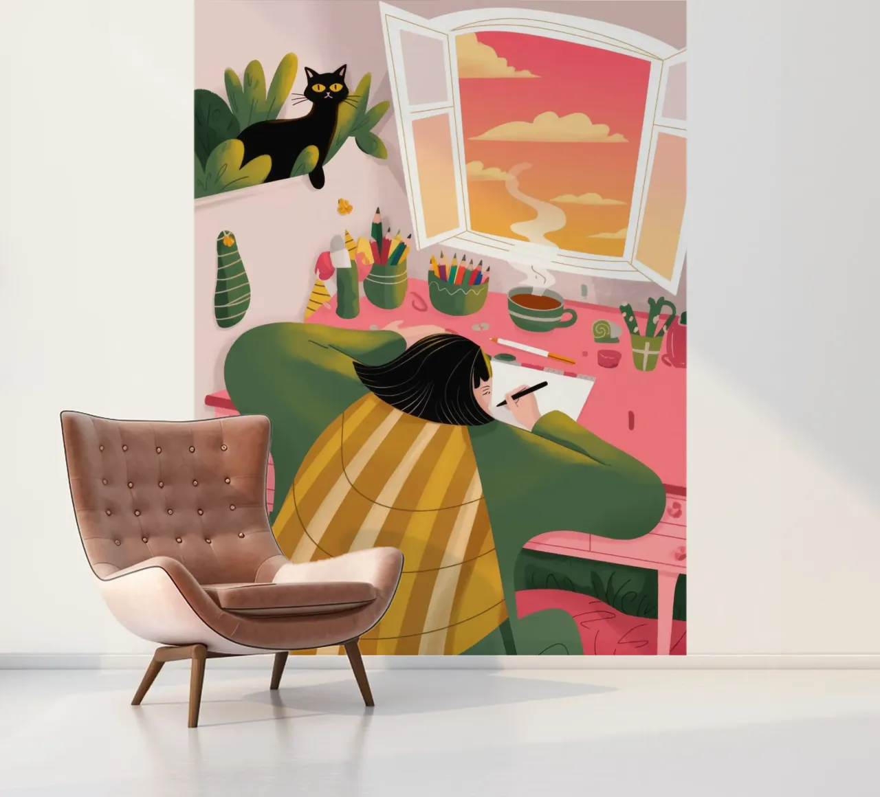 Creative Solitude fotobehang van Color Oblivion