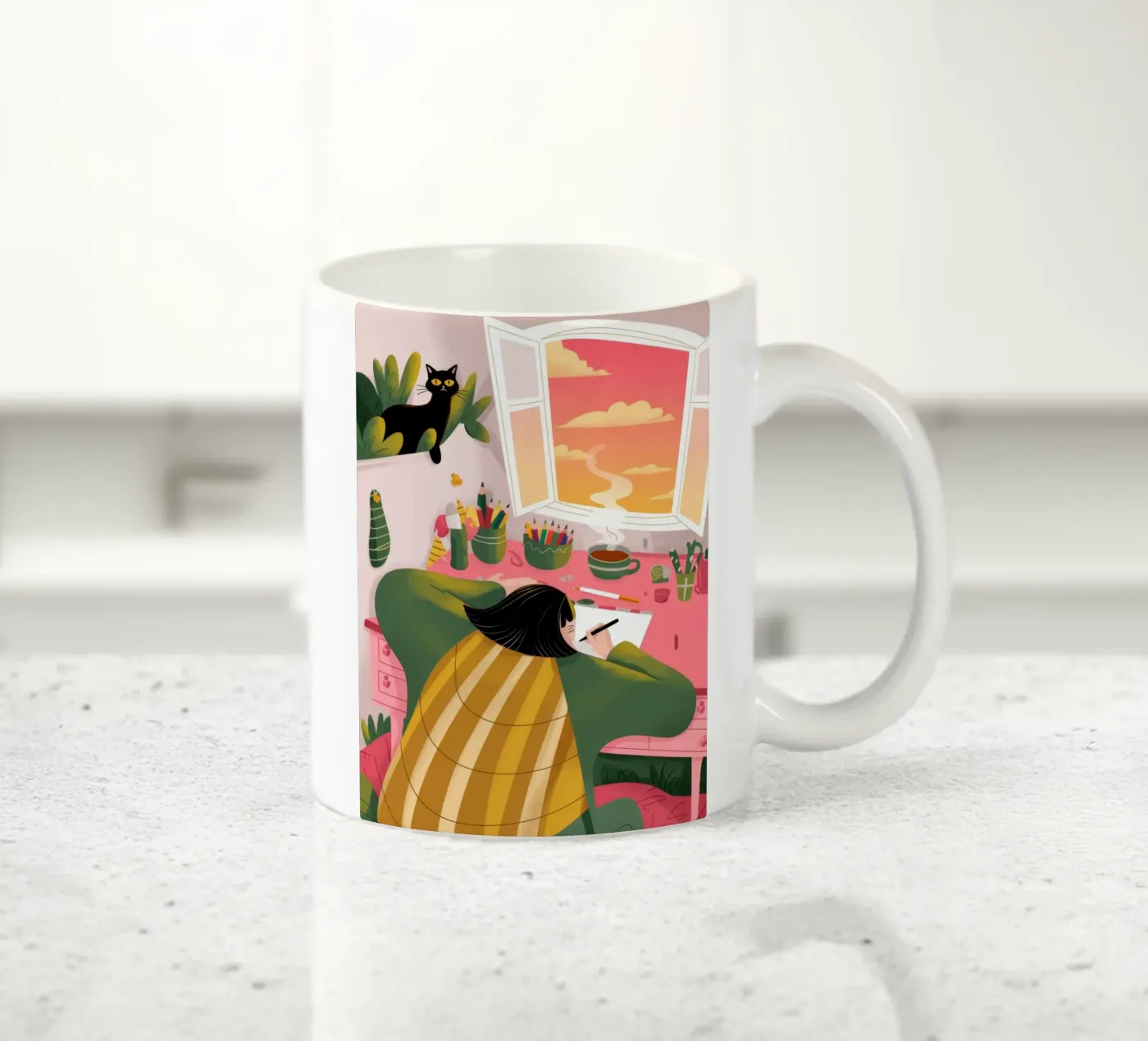 Creative Solitude ceramic mug by Color Oblivion