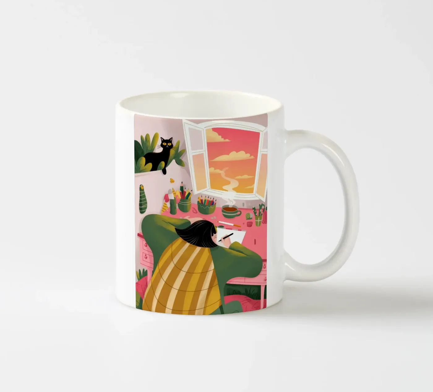 Creative Solitude ceramic mug by Color Oblivion
