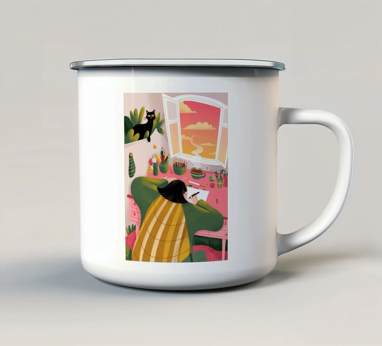 Solitudine creativa tazza in smalto da Color Oblivion