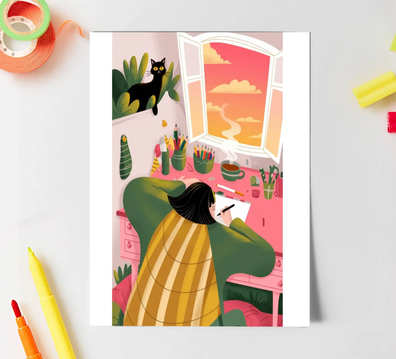 Creative Solitude sticker sheet by Color Oblivion