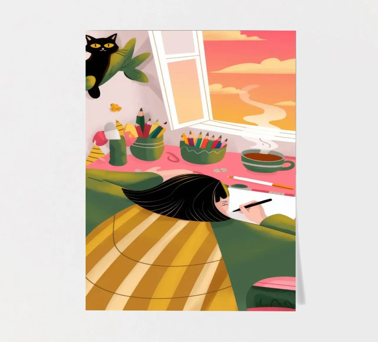 Creative Solitude sticker sheet by Color Oblivion