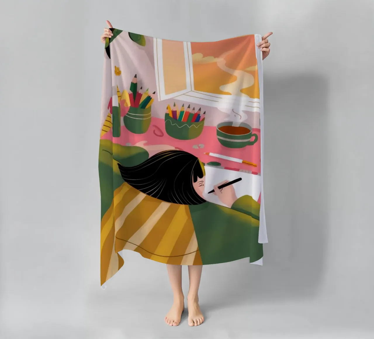 Creatieve eenzaamheid strandhanddoek van Color Oblivion