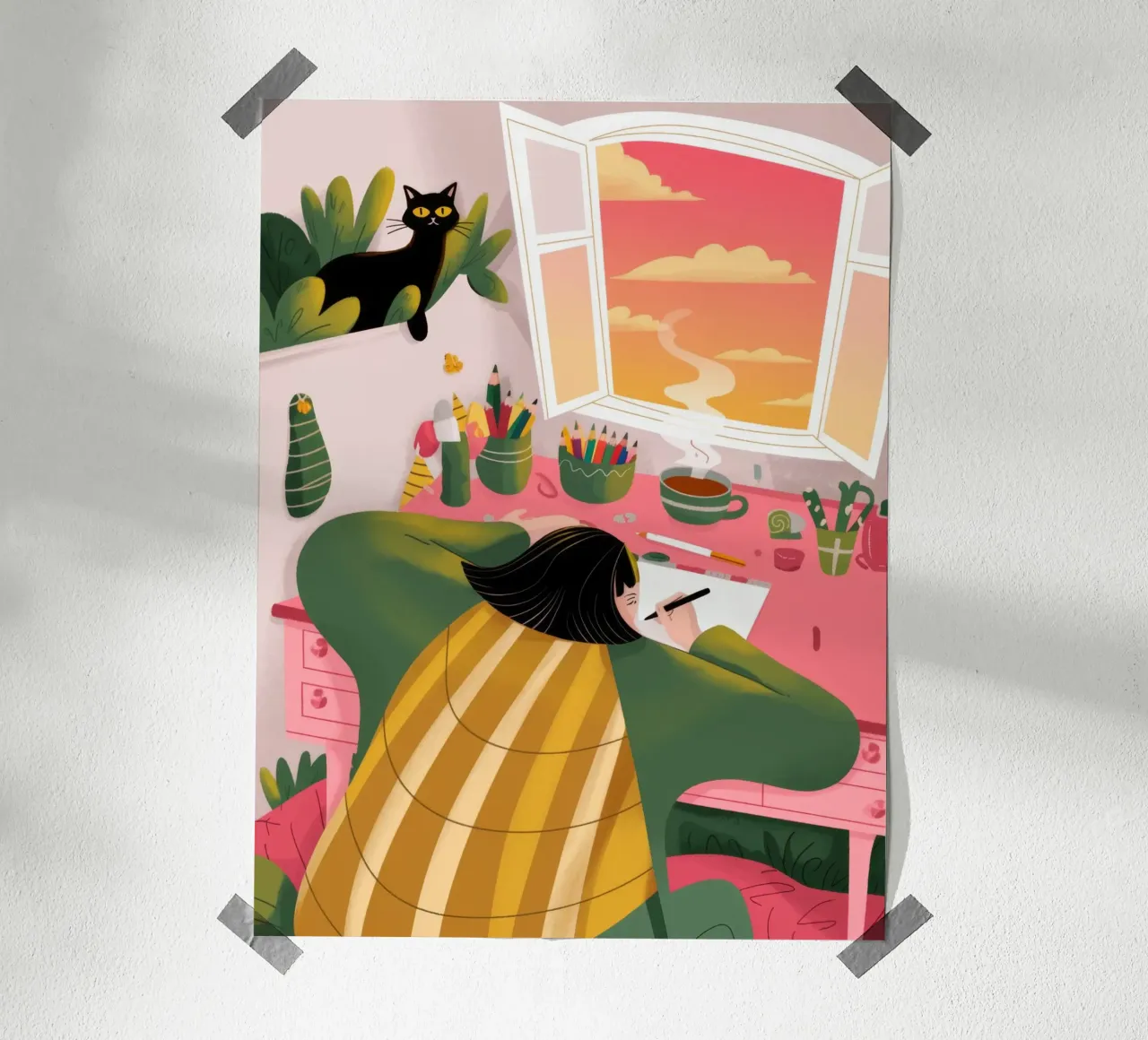 Solitudine creativa poster con telaio in legno da Color Oblivion
