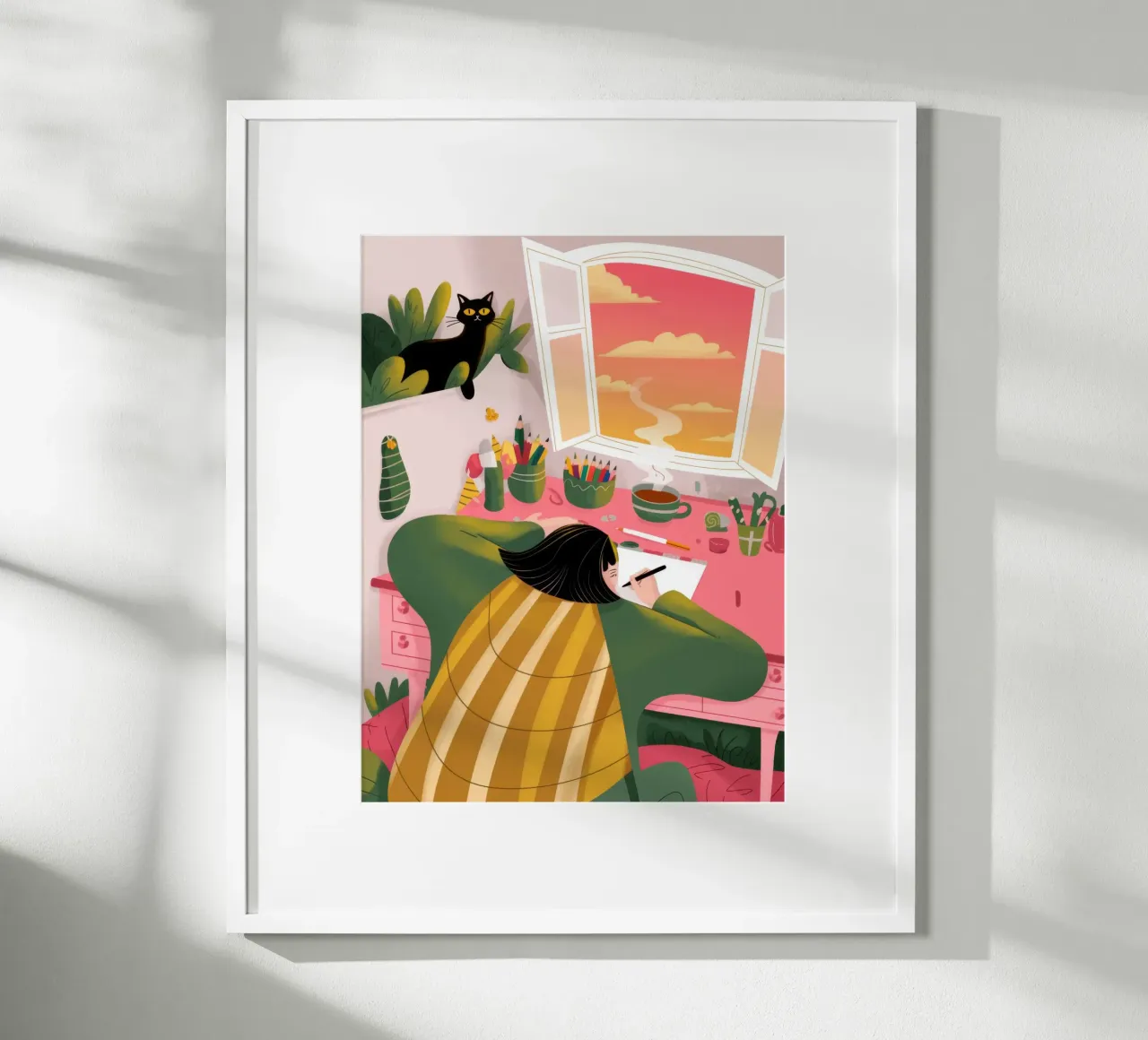 Solitudine creativa poster con telaio in legno da Color Oblivion