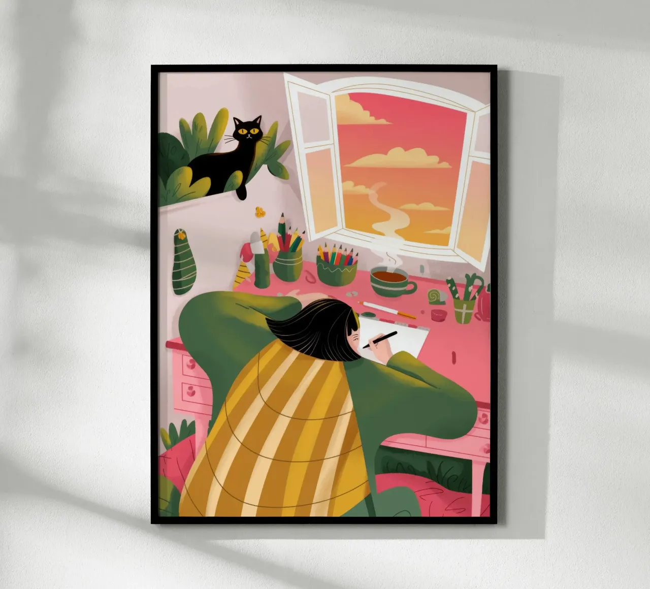 Solitudine creativa poster con telaio in legno da Color Oblivion