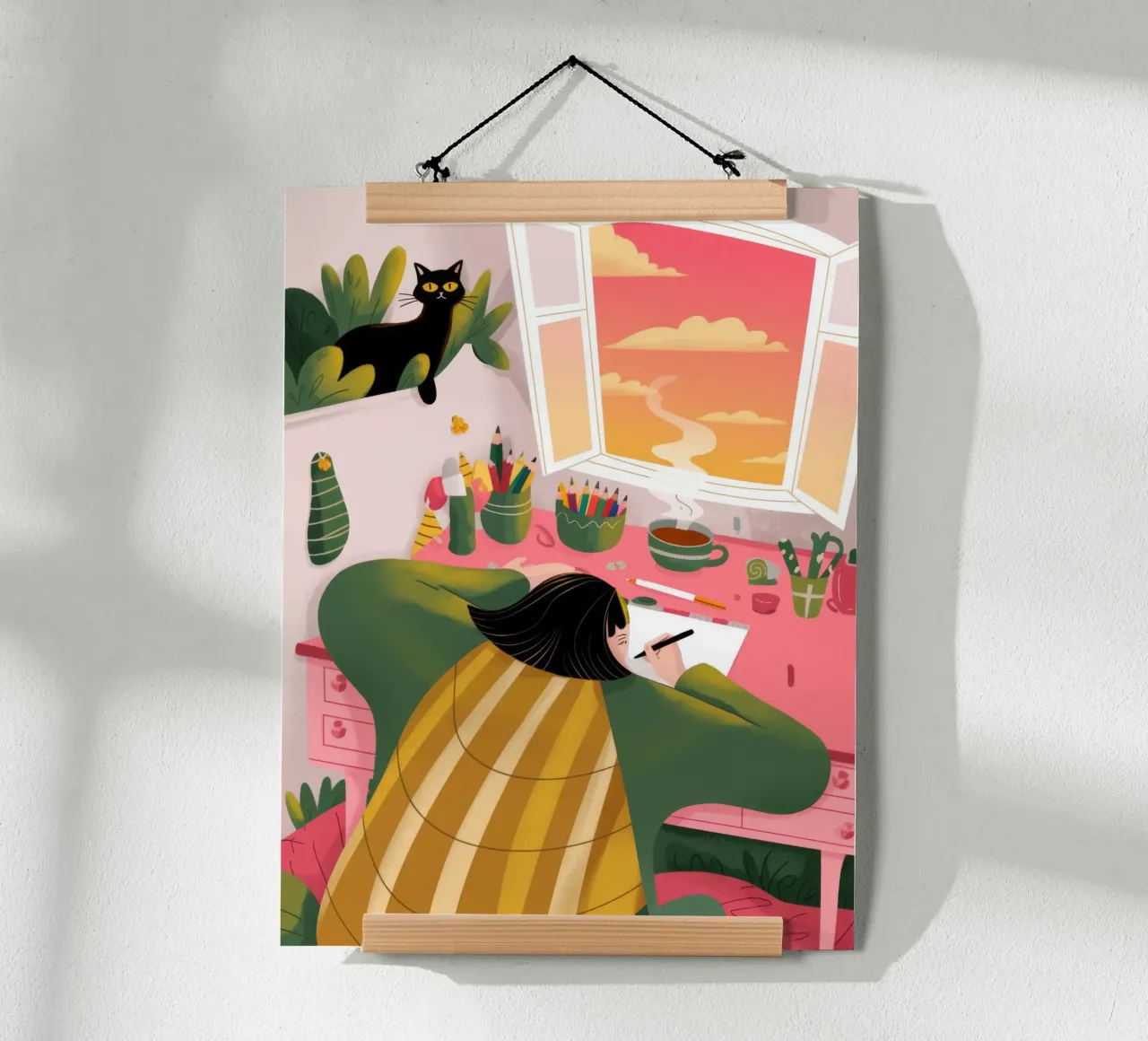 Solitudine creativa poster con telaio in legno da Color Oblivion