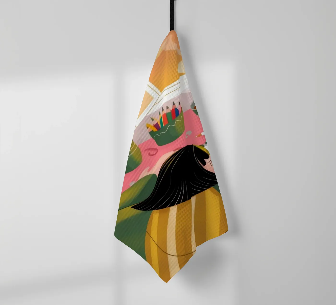 Creative Solitude tea towel by Color Oblivion