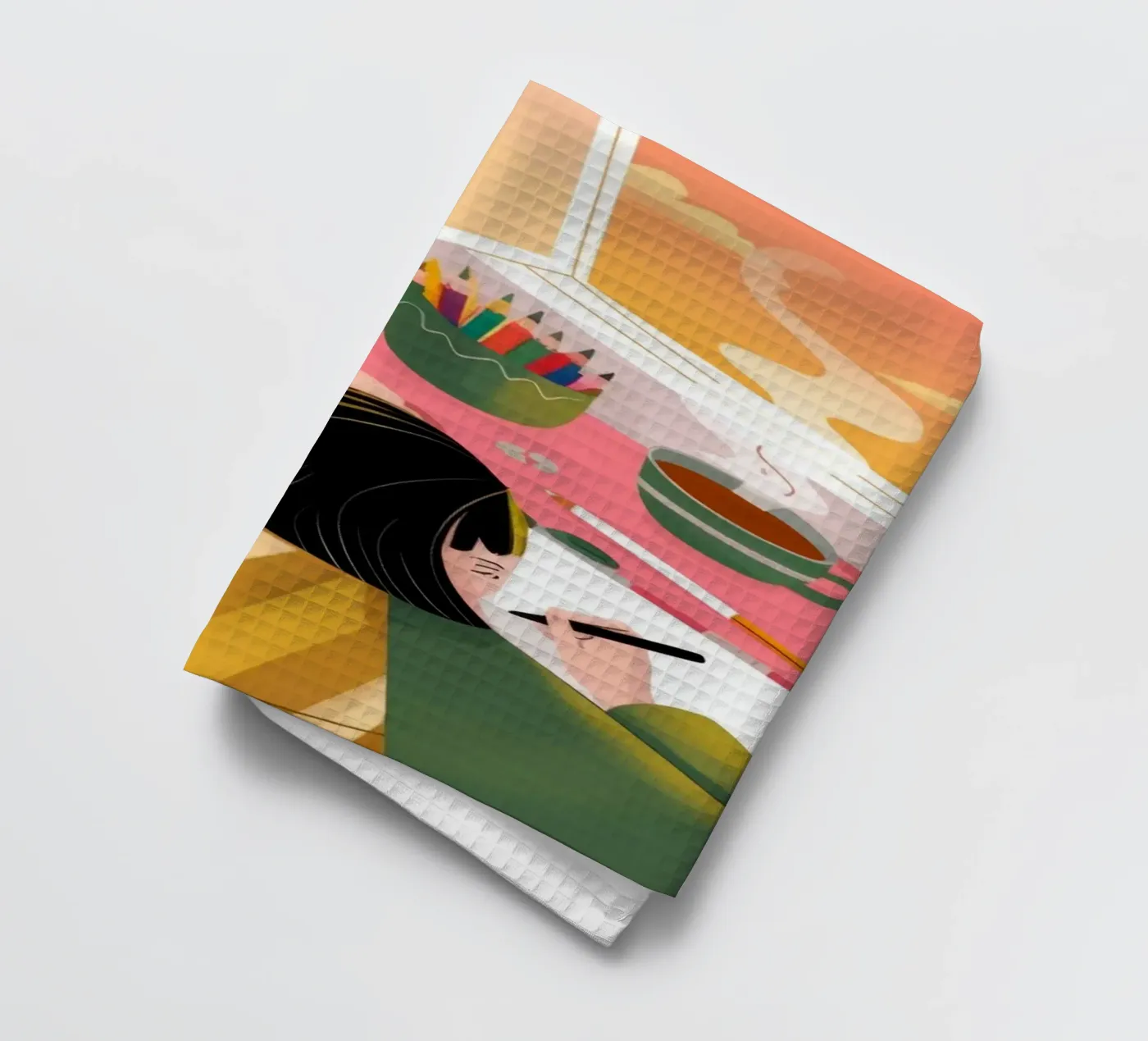 Creative Solitude tea towel by Color Oblivion