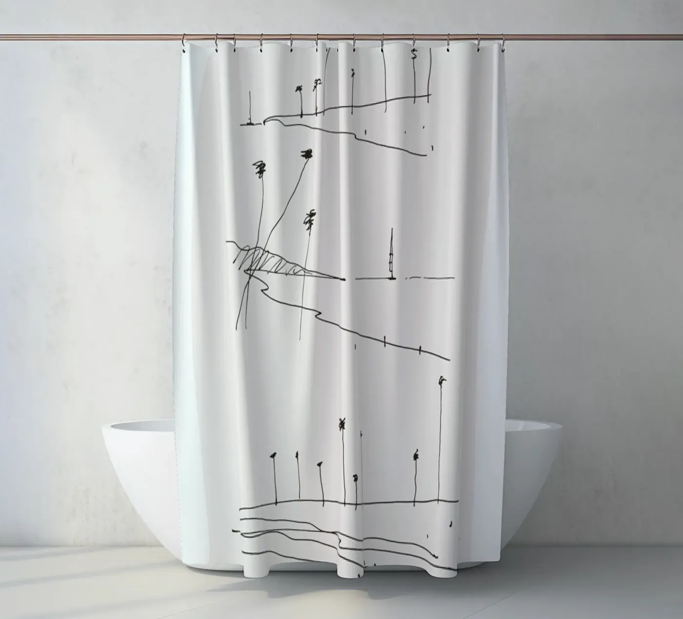 Seaside douchegordijn van Flora & Fauna