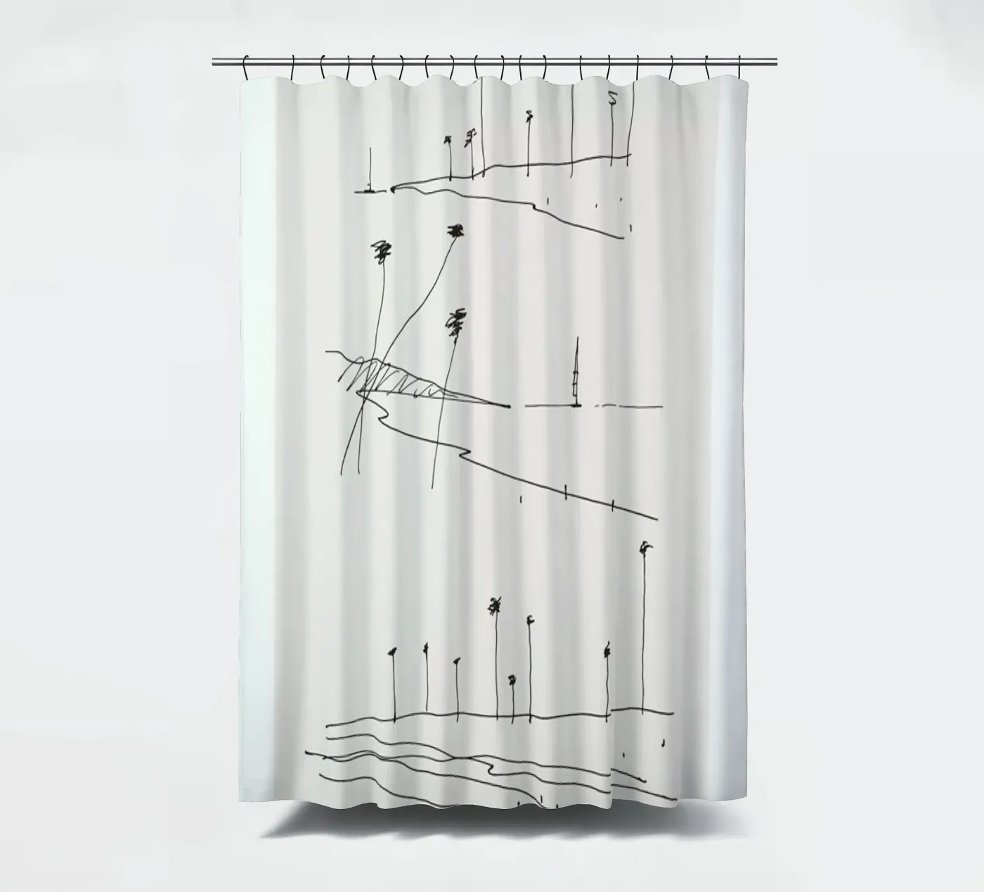 Seaside douchegordijn van Flora & Fauna