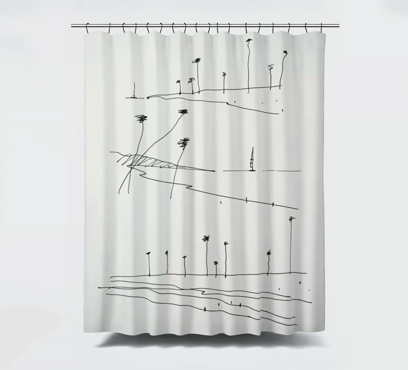 Seaside douchegordijn van Flora & Fauna