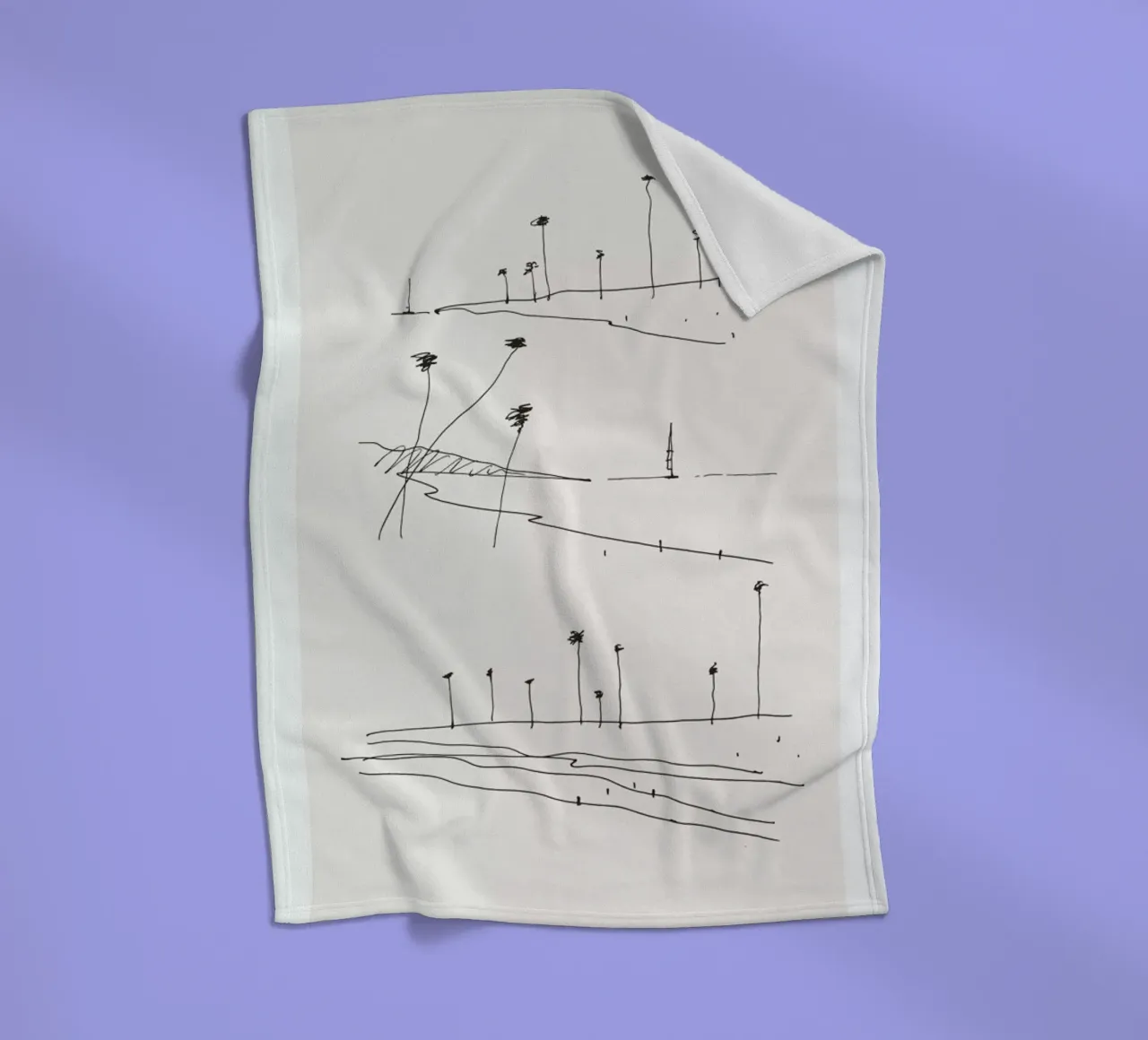 Seaside fleecedeken van Flora & Fauna