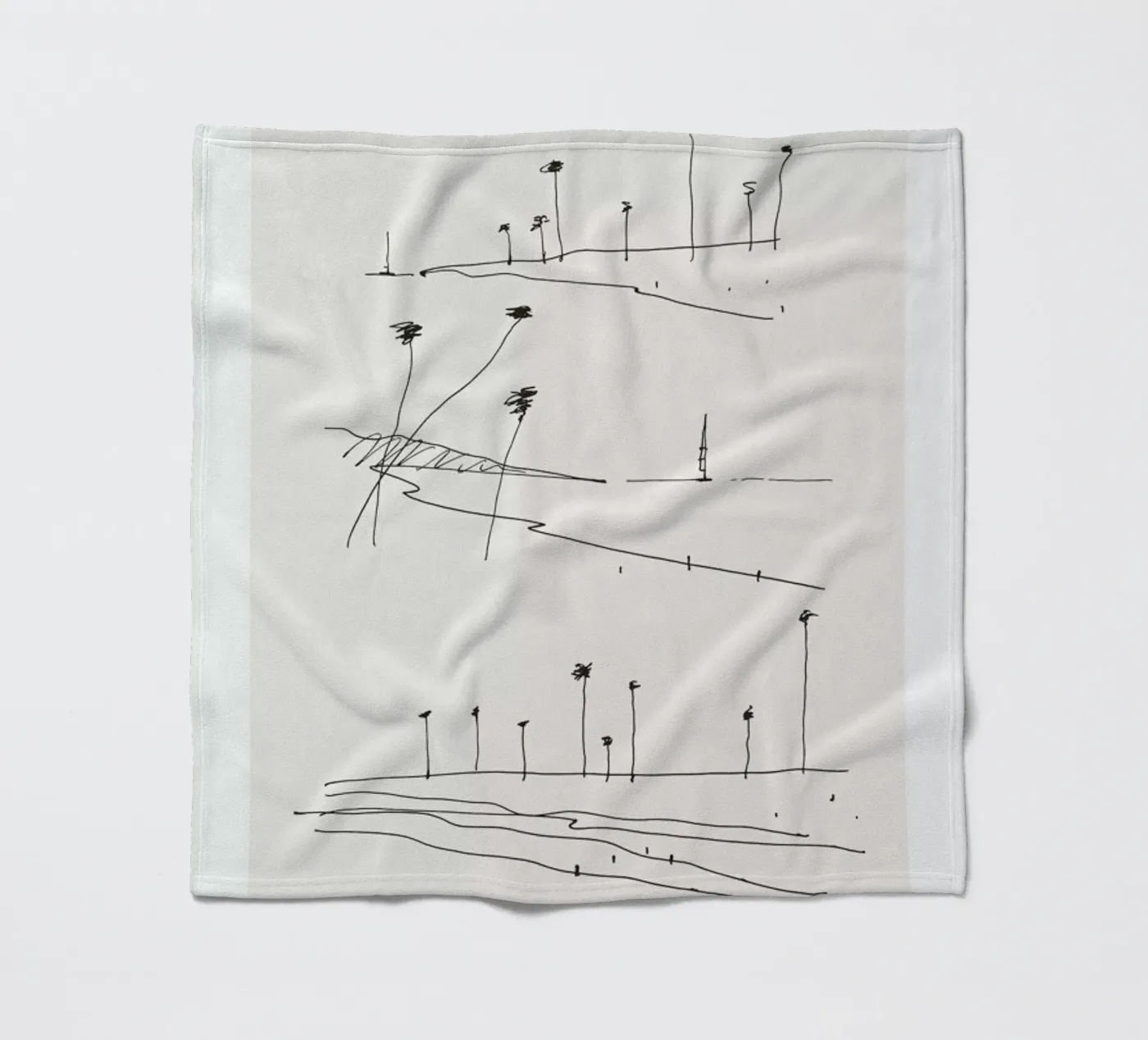 Seaside fleece blanket by Flora & Fauna