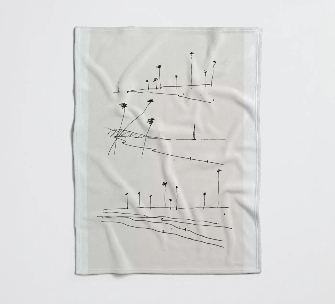Seaside fleece blanket by Flora & Fauna