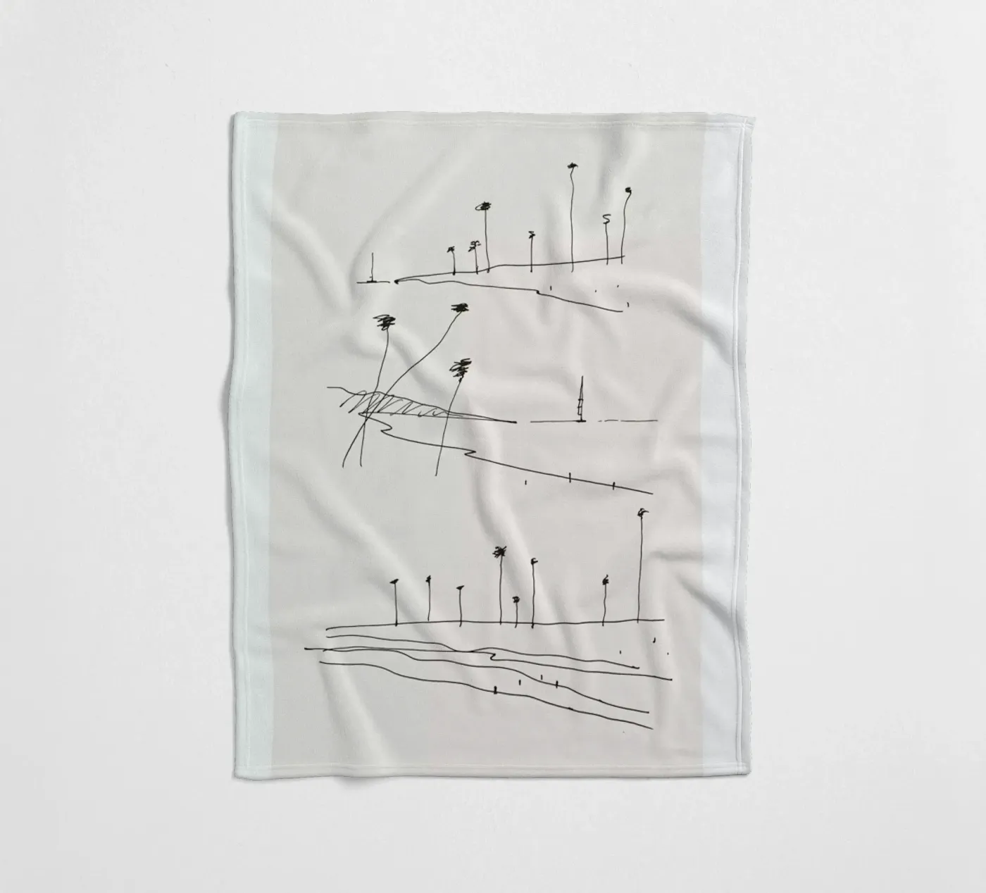 Seaside fleece blanket by Flora & Fauna