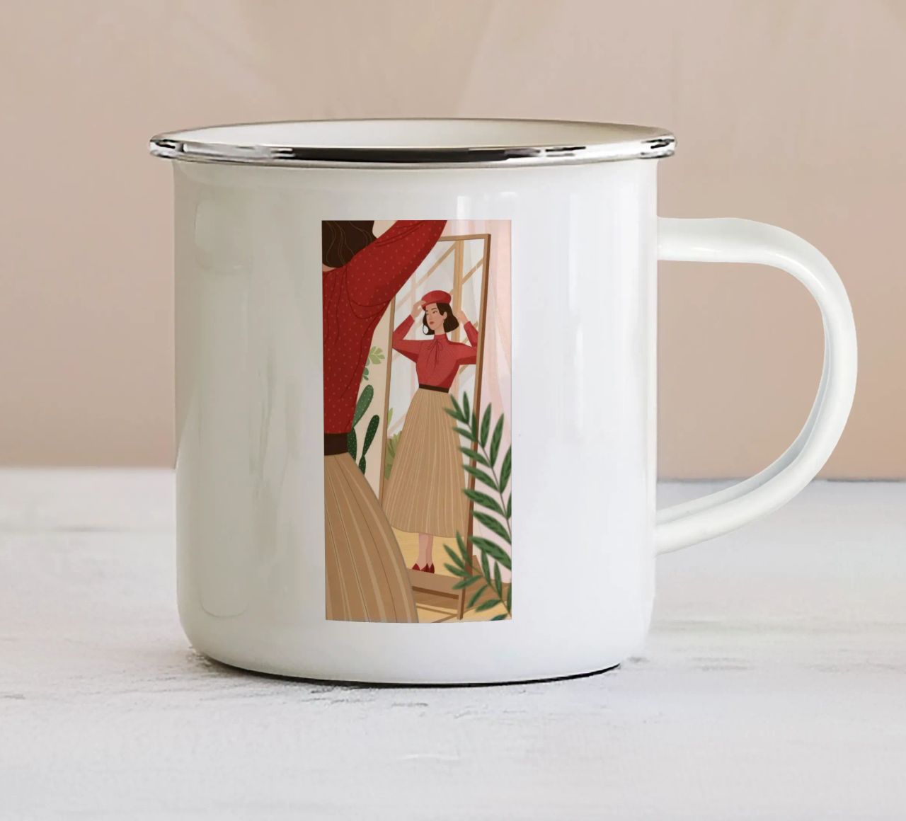 Riflessione mattutina tazza in smalto da Color Oblivion