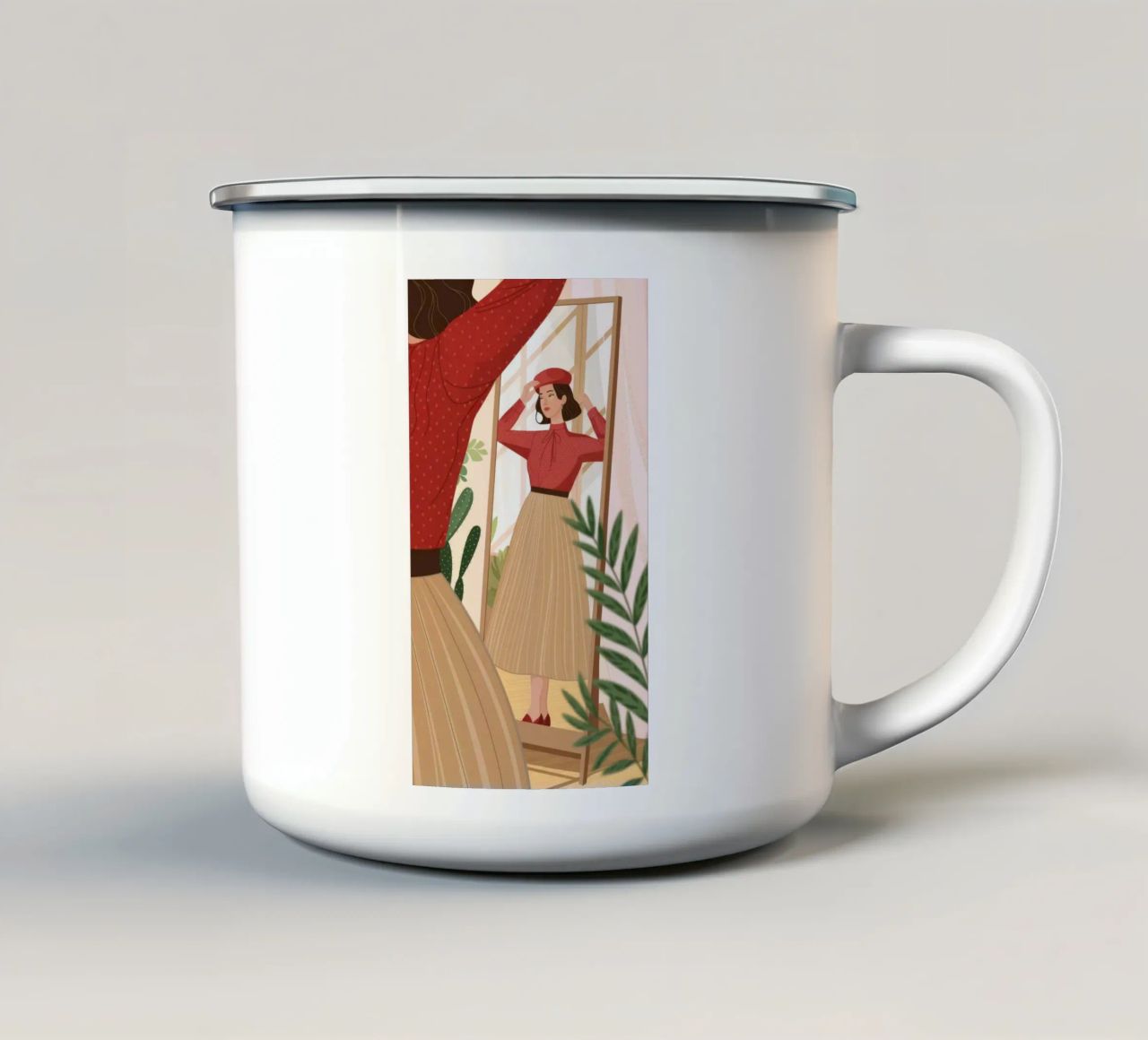 Riflessione mattutina tazza in smalto da Color Oblivion