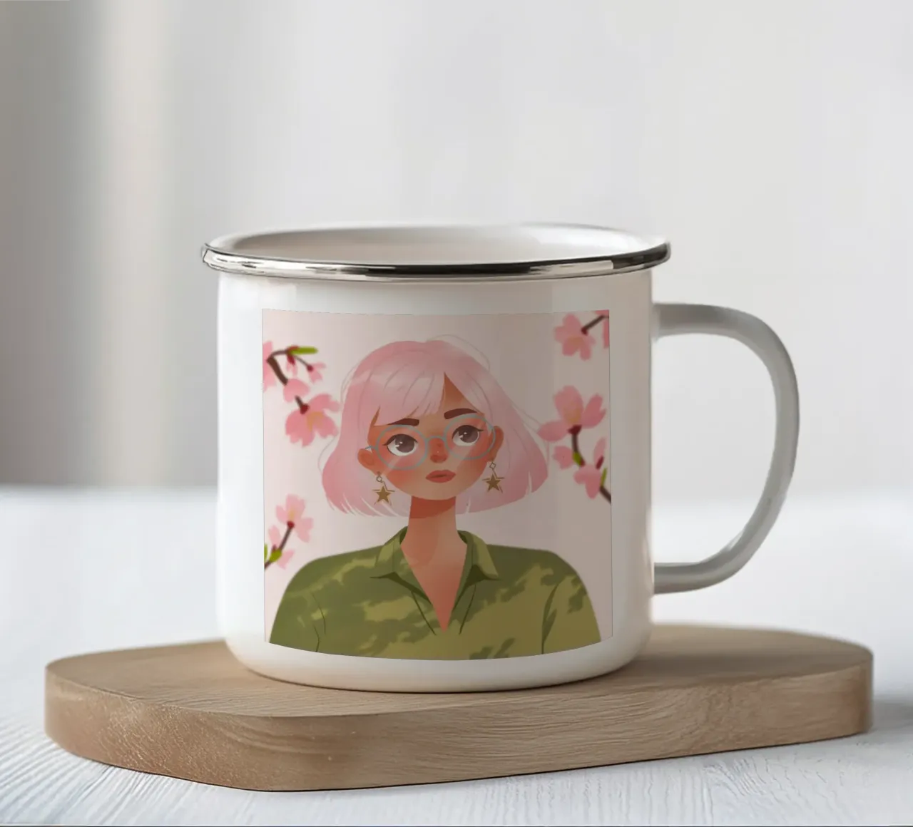 Fiducia in fiore tazza in smalto da Color Oblivion
