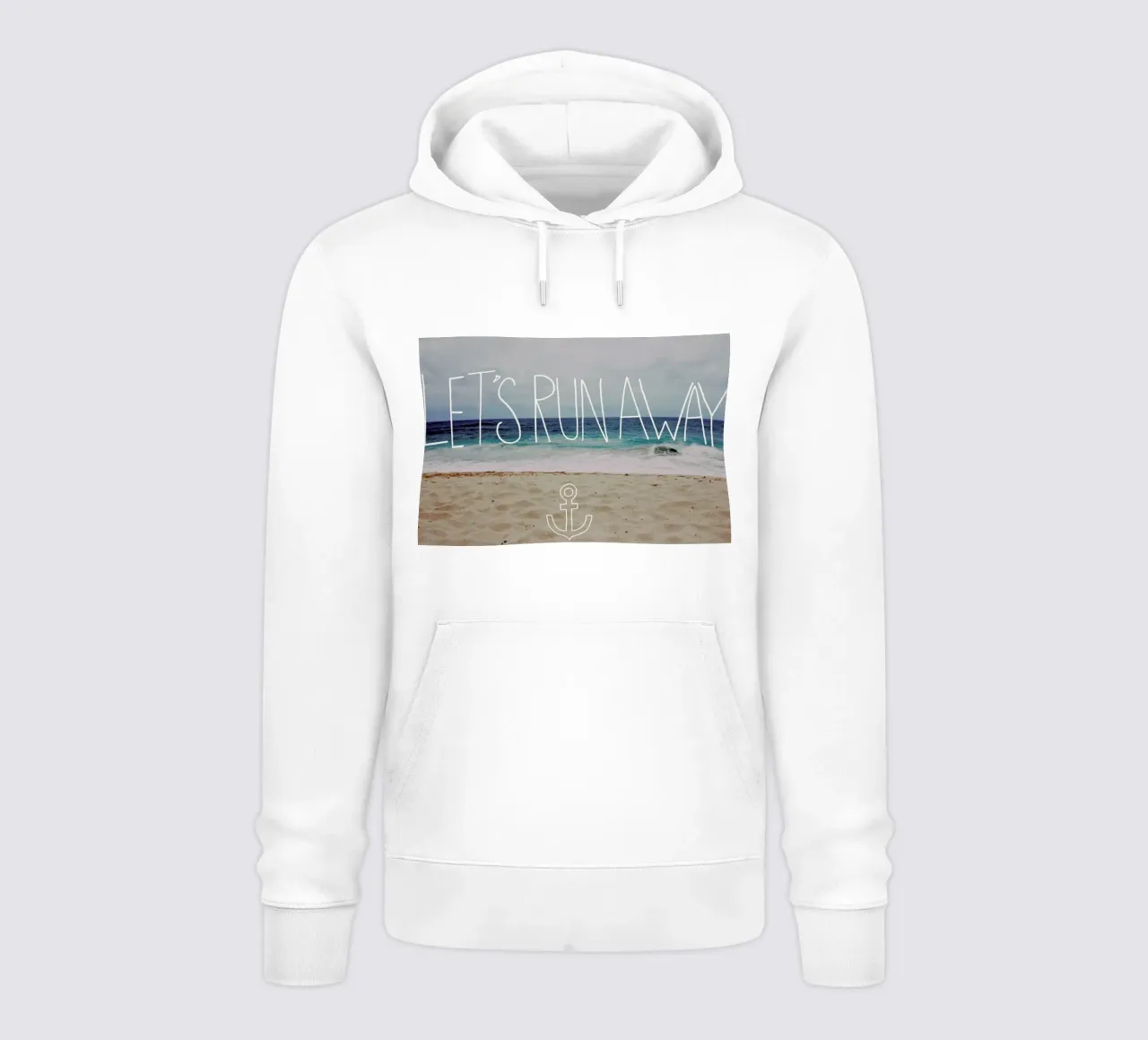 Let's Run Away - to the sea felpa con cappuccio da Leah Flores