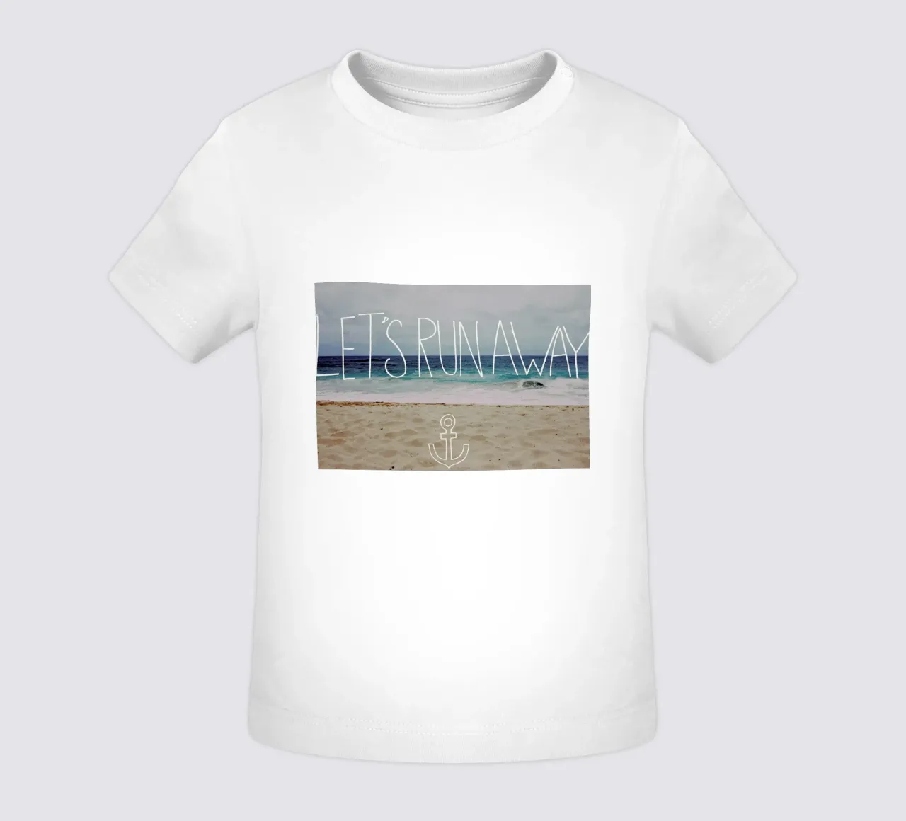 Let's Run Away - to the sea maglietta neonato da Leah Flores