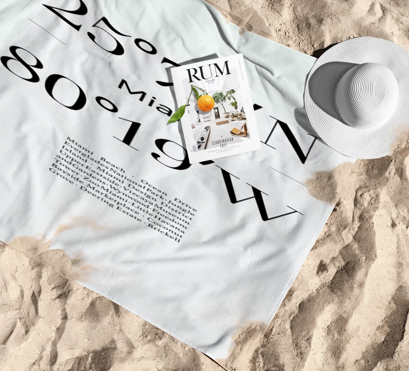 Miami beach towel by Studio One