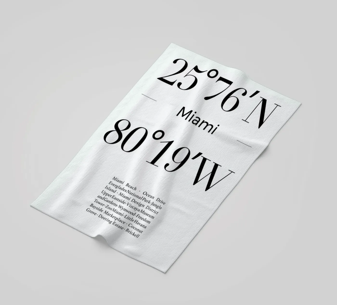 Miami beach towel by Studio One