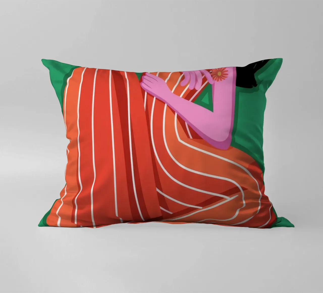 Contemplative Rest decorative cushion by Color Oblivion