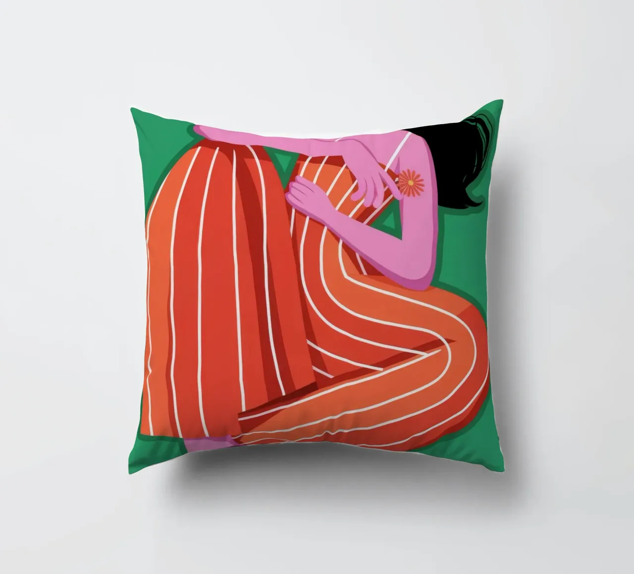 Contemplative Rest decorative cushion by Color Oblivion
