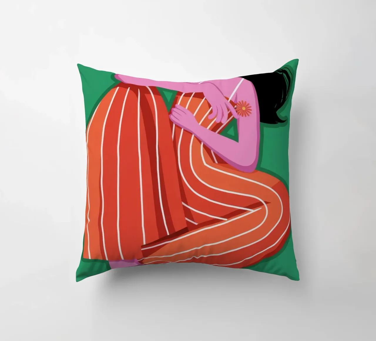 Contemplative Rest decorative cushion by Color Oblivion