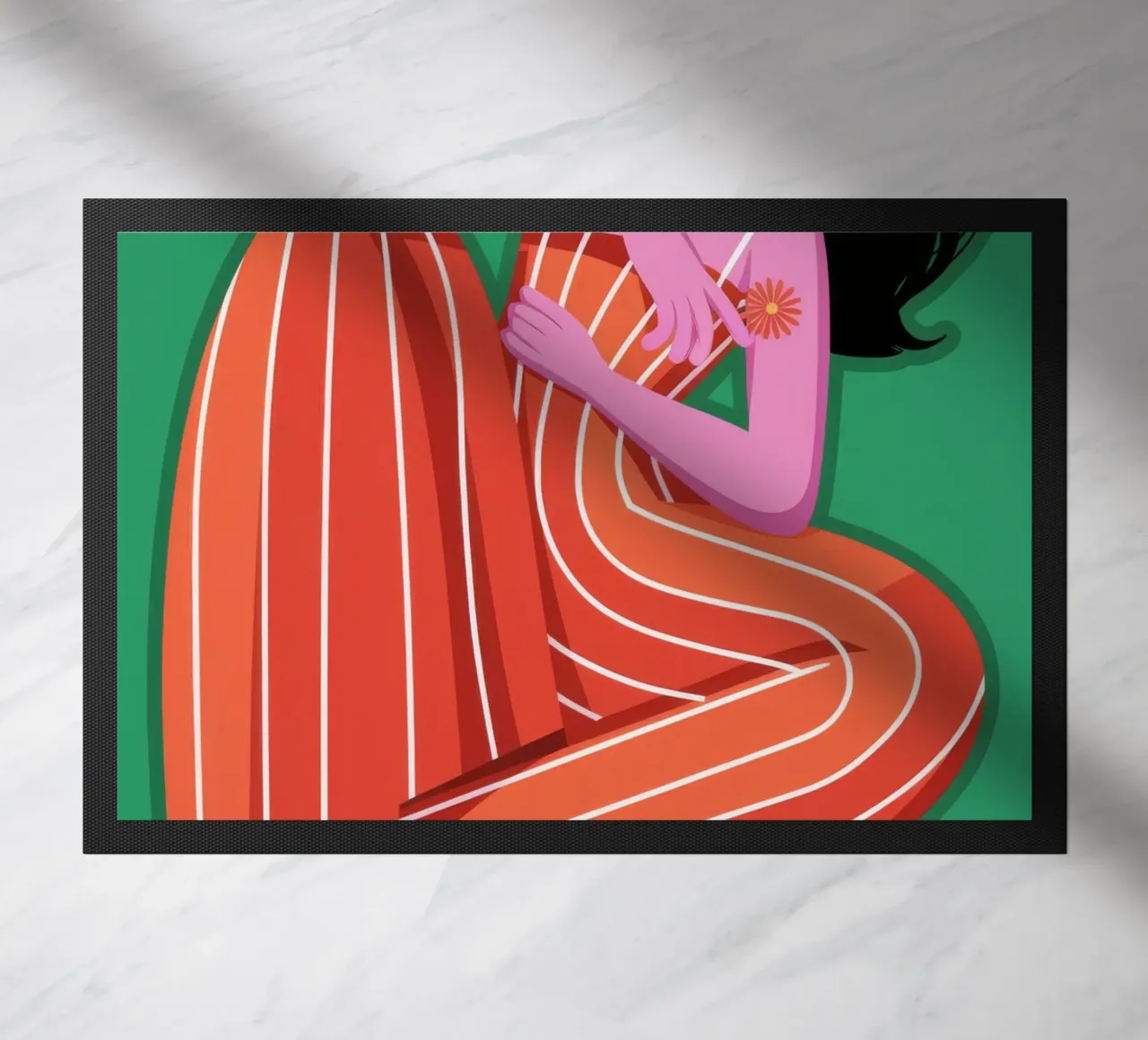 Contemplative Rest doormat by Color Oblivion