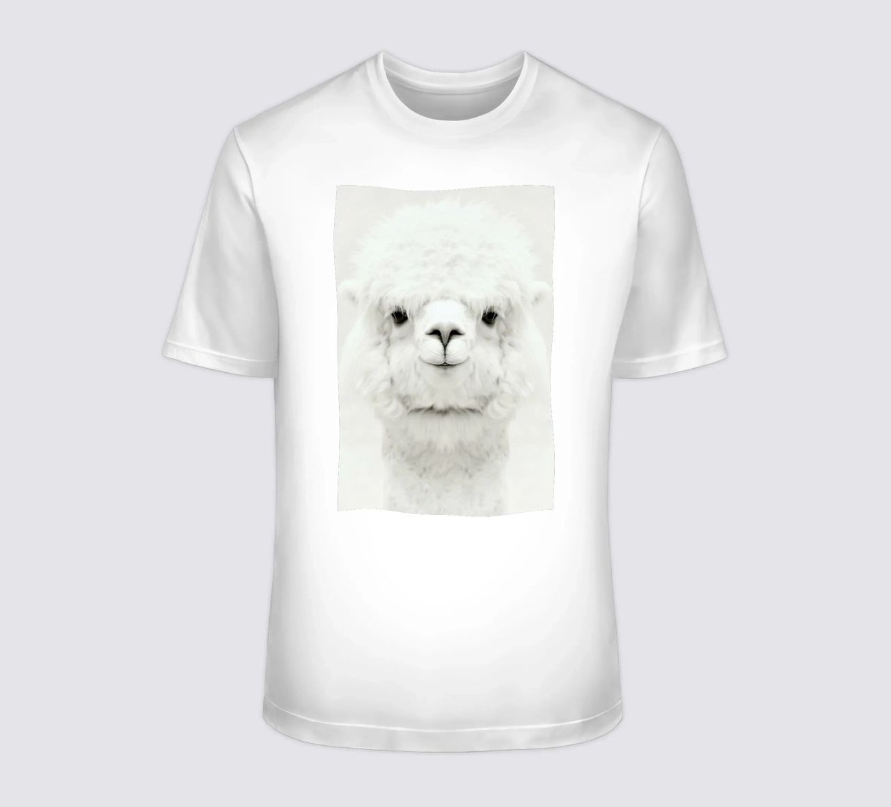 Smiling Alpaca t-shirt da Monika Strigel