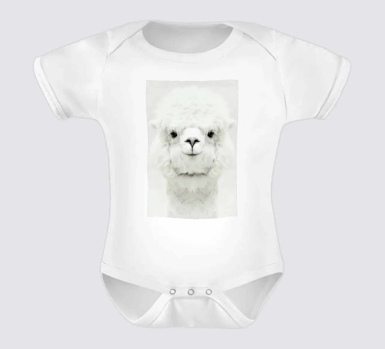 Smiling Alpaca body neonato maniche corte da Monika Strigel