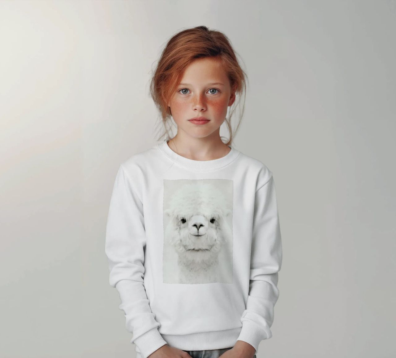 Smiling Alpaca felpa bambino da Monika Strigel