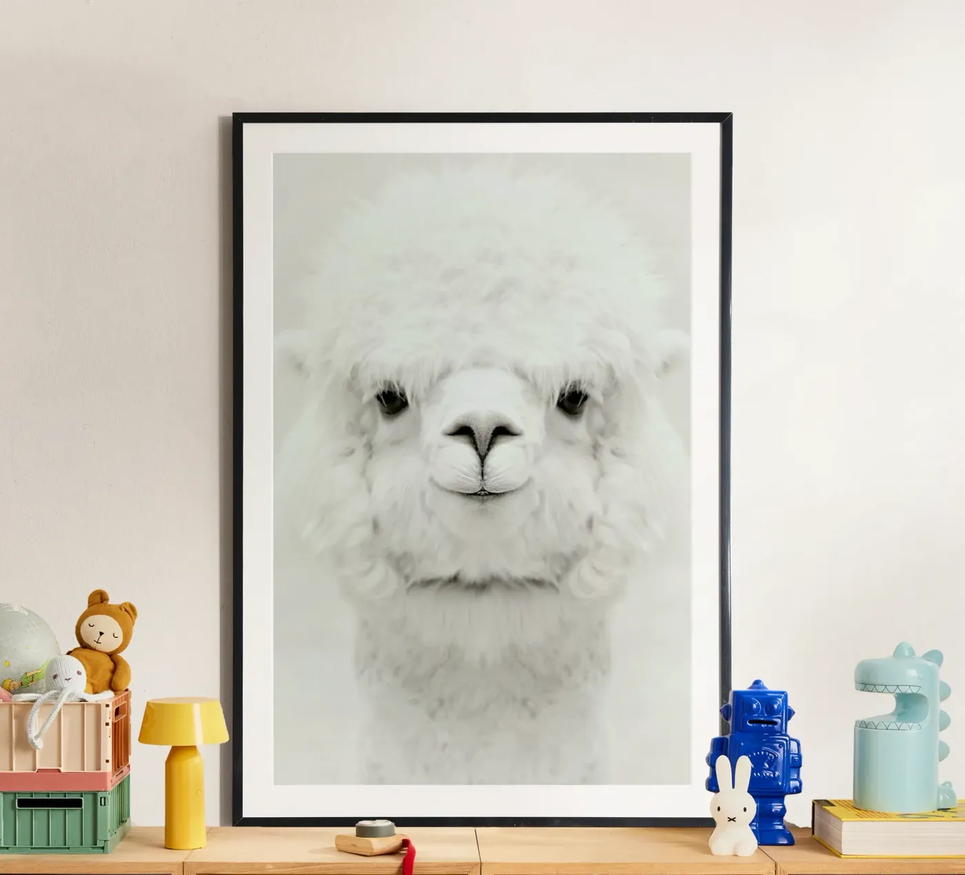 Smiling Alpaca poster da Monika Strigel