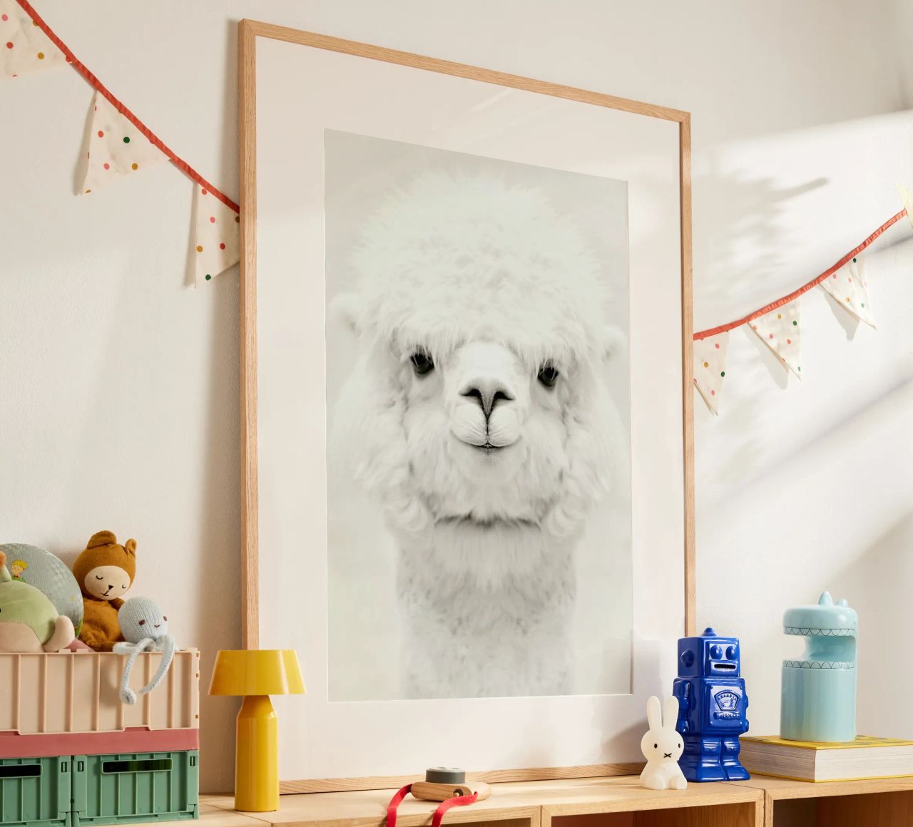 Smiling Alpaca poster da Monika Strigel