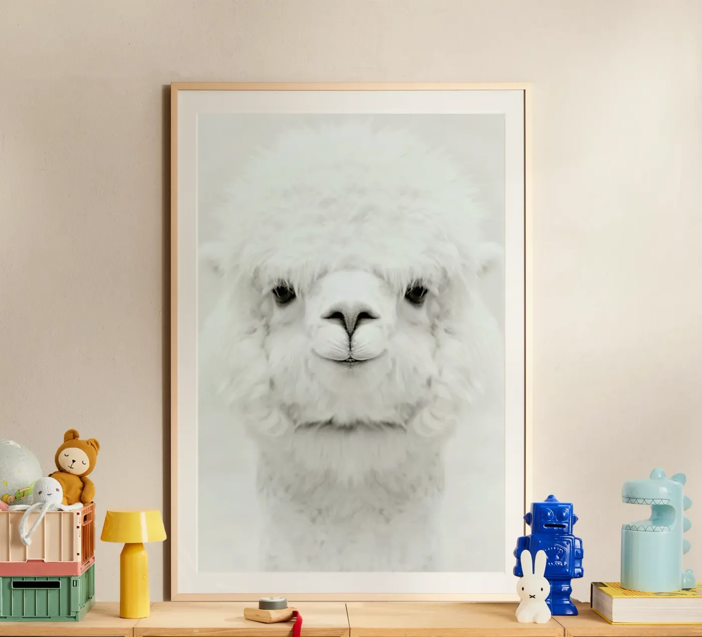 Smiling Alpaca poster da Monika Strigel
