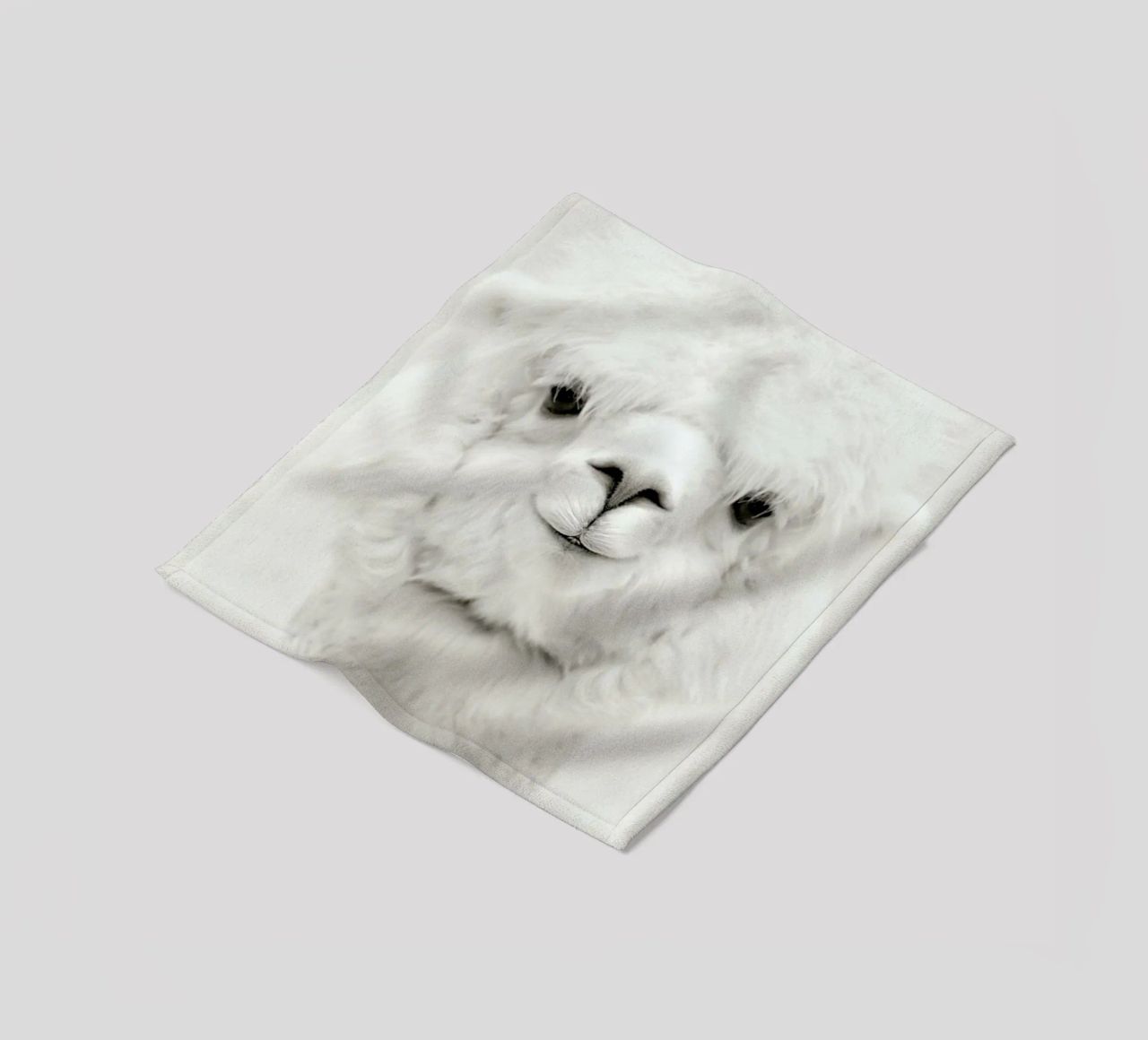 Smiling Alpaca coperta in pile da Monika Strigel