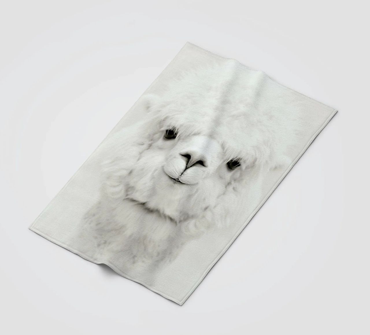 Smiling Alpaca coperta in pile da Monika Strigel