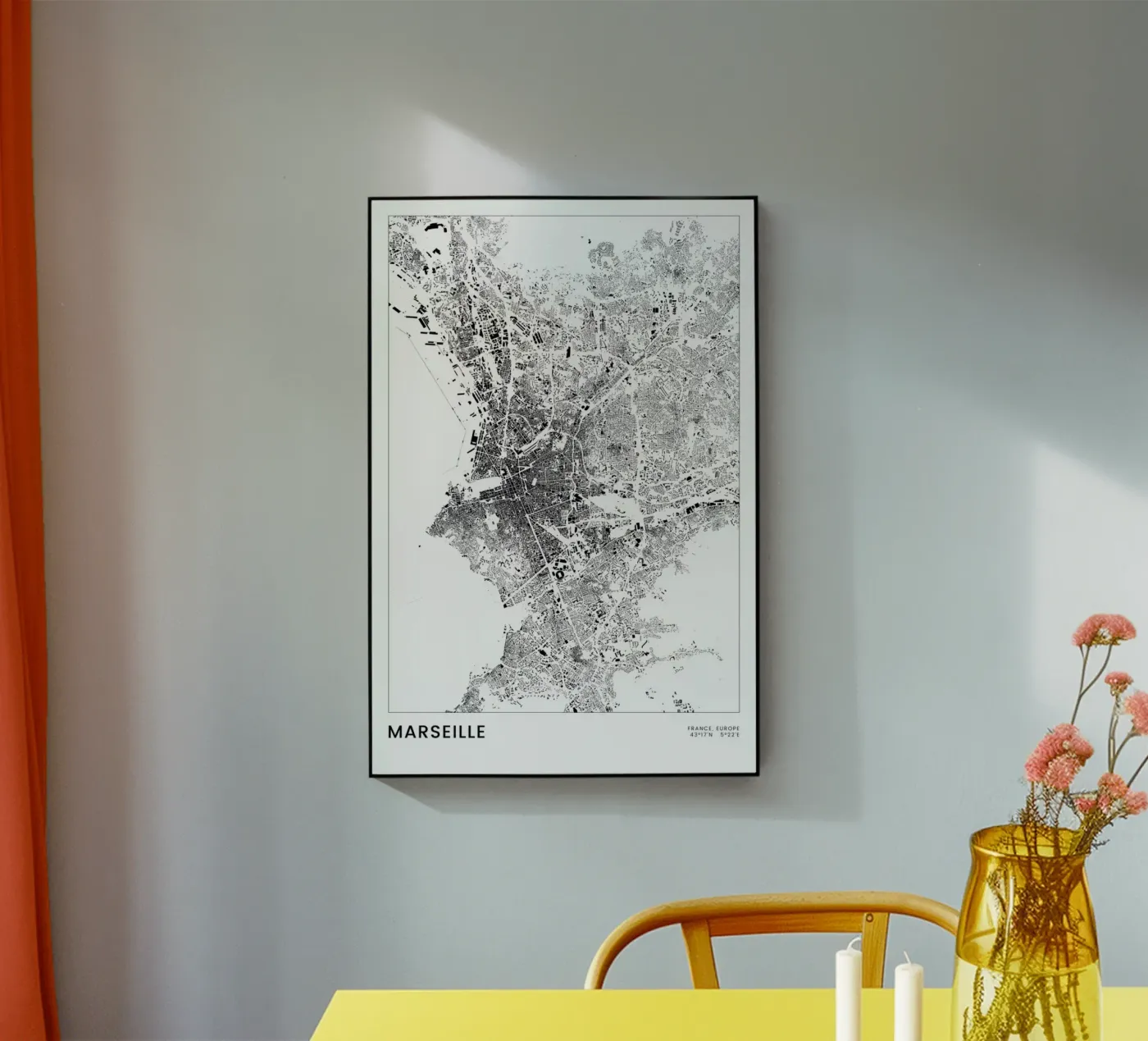 Marseille Acryl-Glas von The Cartography Collection