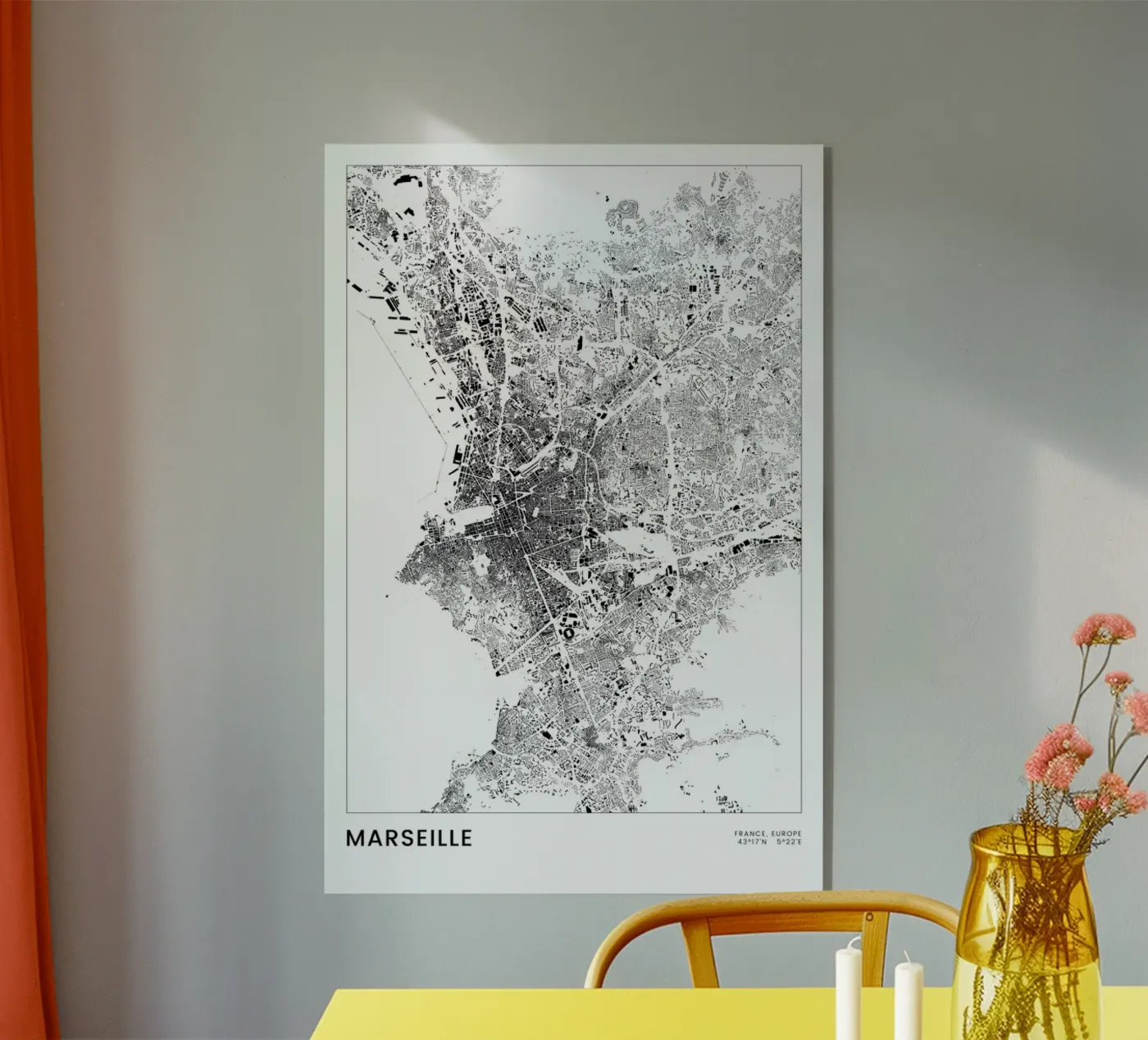 Marseille Acryl-Glas von The Cartography Collection