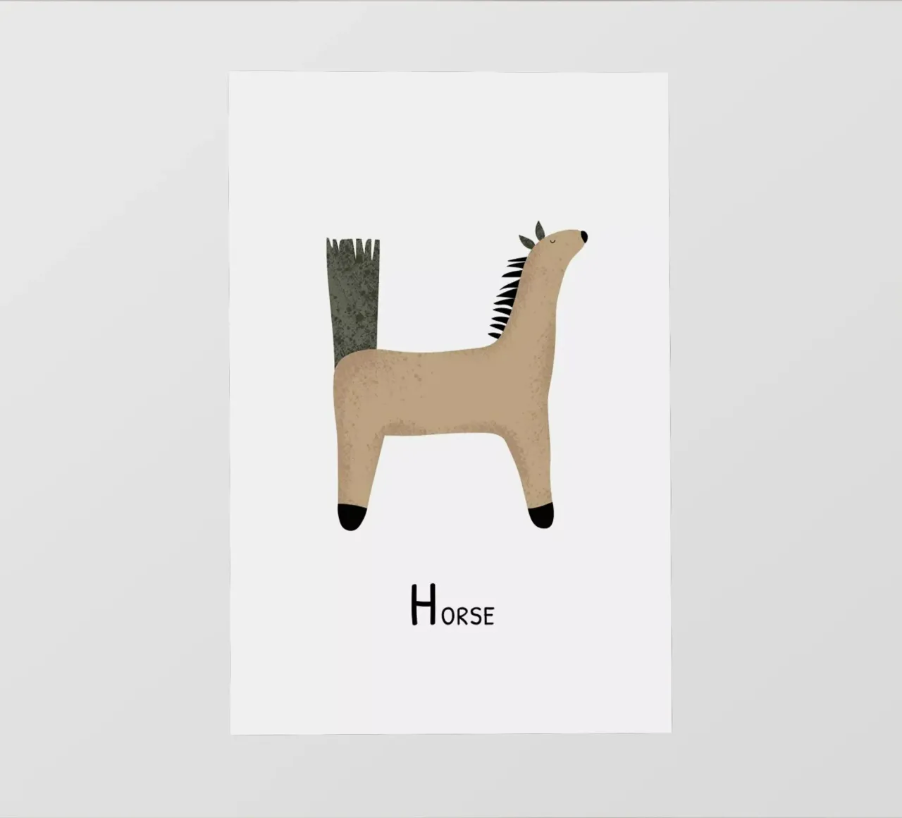 H for Horse pellicola backlit da Little Flourishes