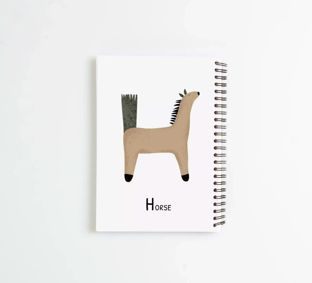 H for Horse spiral notebook by Little Flourishes
